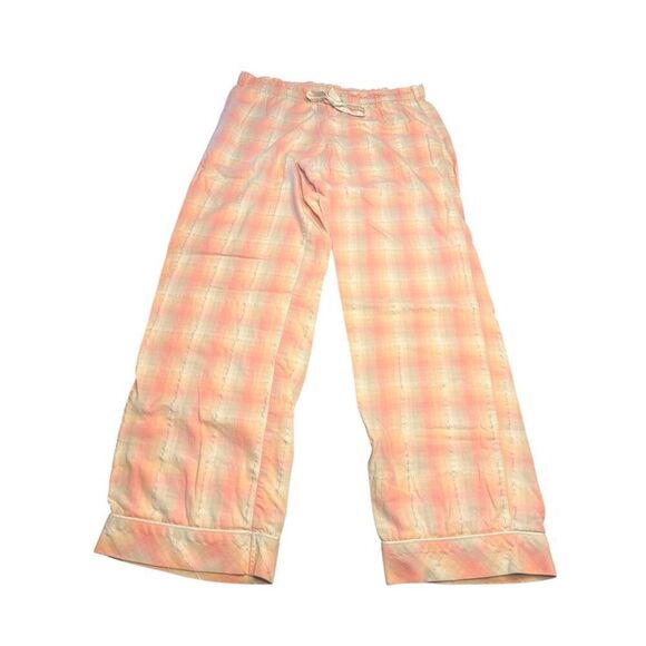 Victoria Secret Womens Pajamas Medium Pink Plaid Button Drawstring cute girly - Picture 3 of 6